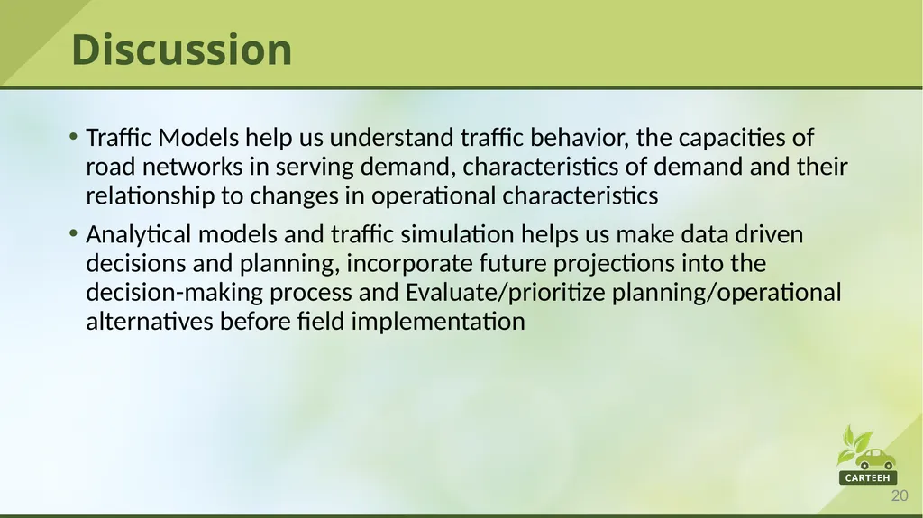 www.carteeh.org Lecture #11: Traffic Modeling - slide 20 of 29