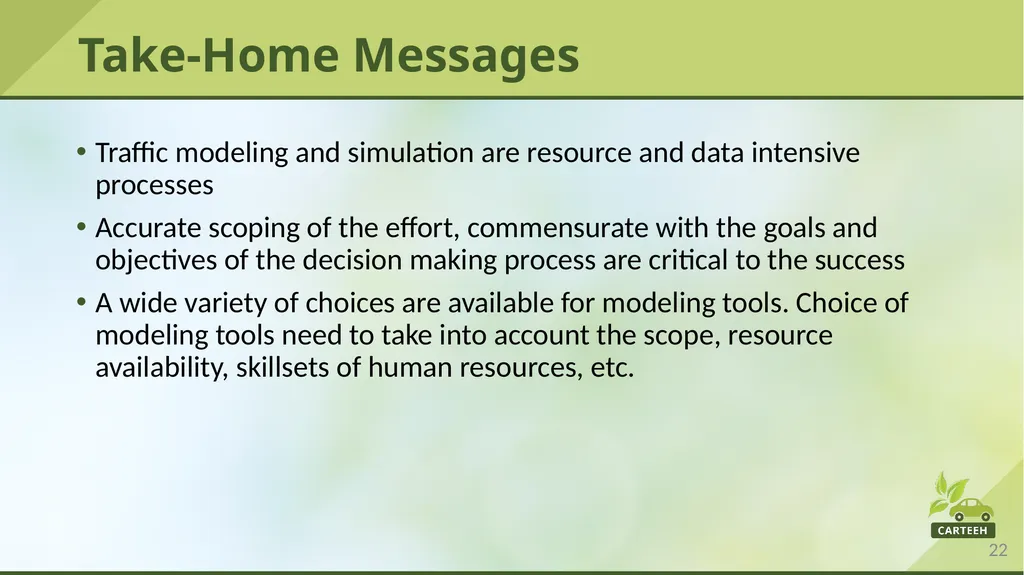 www.carteeh.org Lecture #11: Traffic Modeling - slide 22 of 29