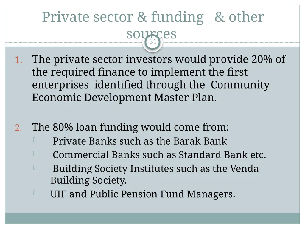 A Community Economic Development Model Based on - slide 31 of 33