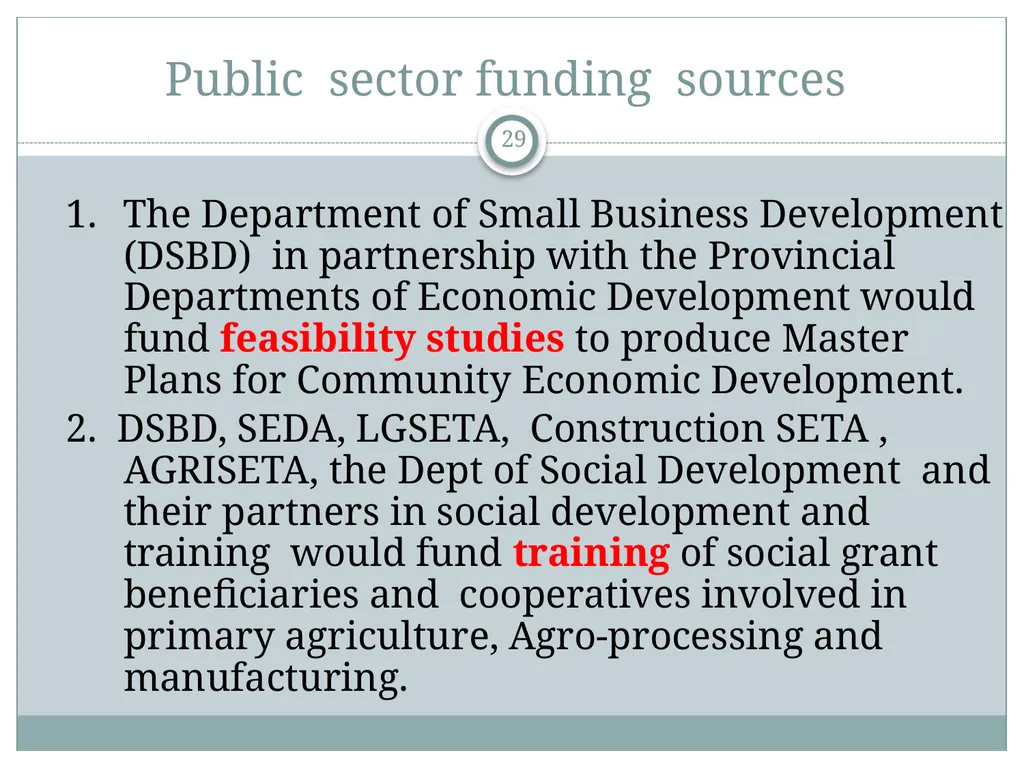 A Community Economic Development Model Based on - slide 29 of 33