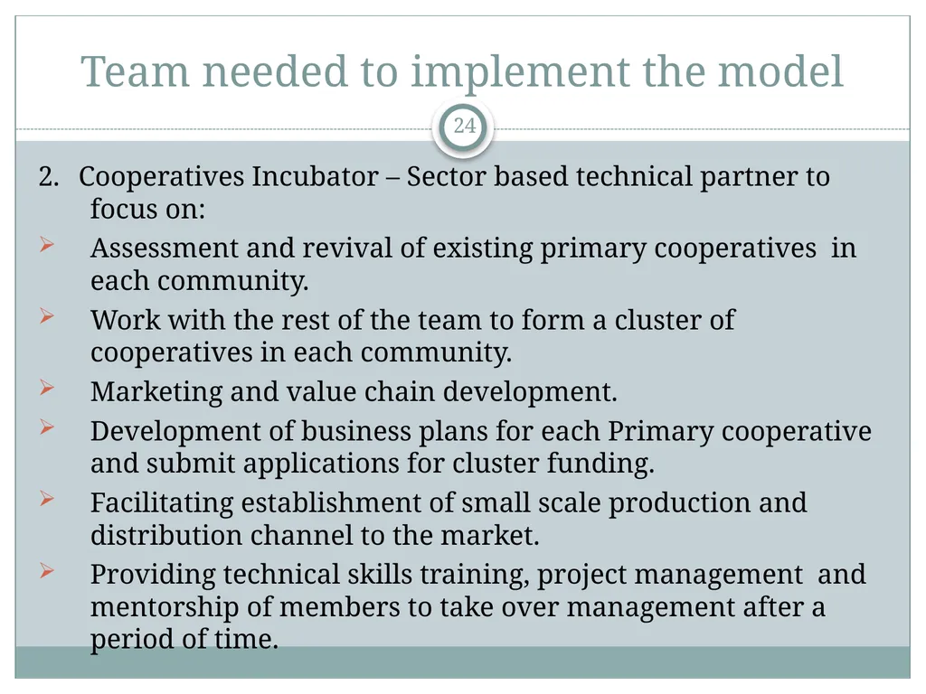 A Community Economic Development Model Based on - slide 24 of 33
