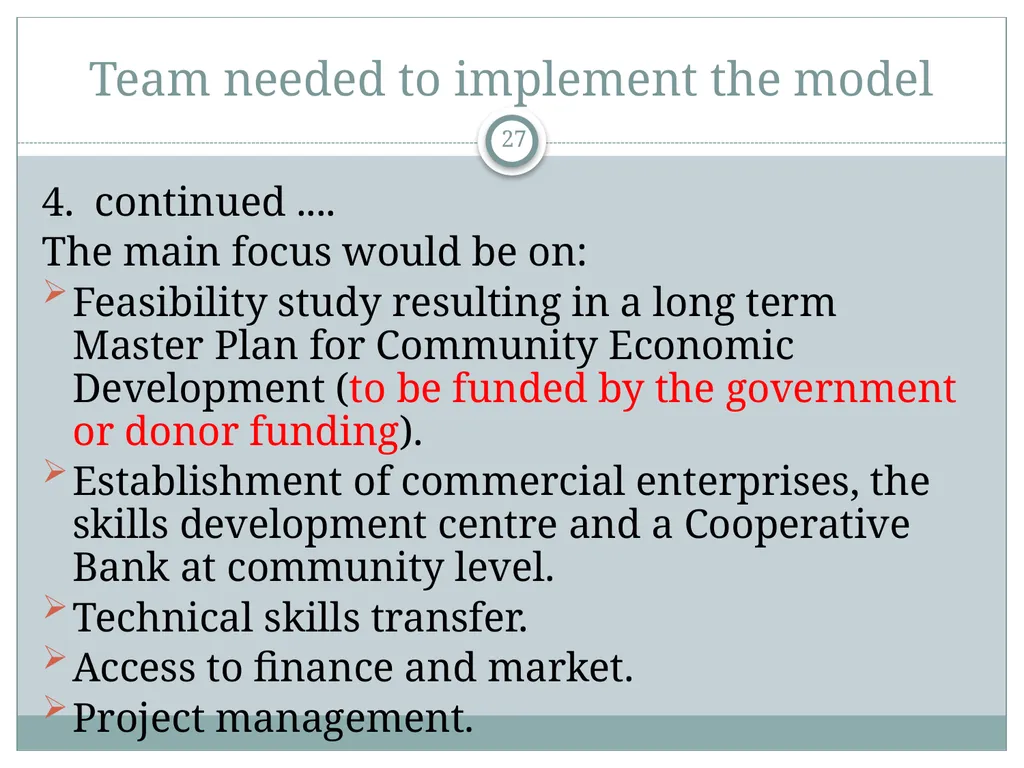 A Community Economic Development Model Based on - slide 27 of 33