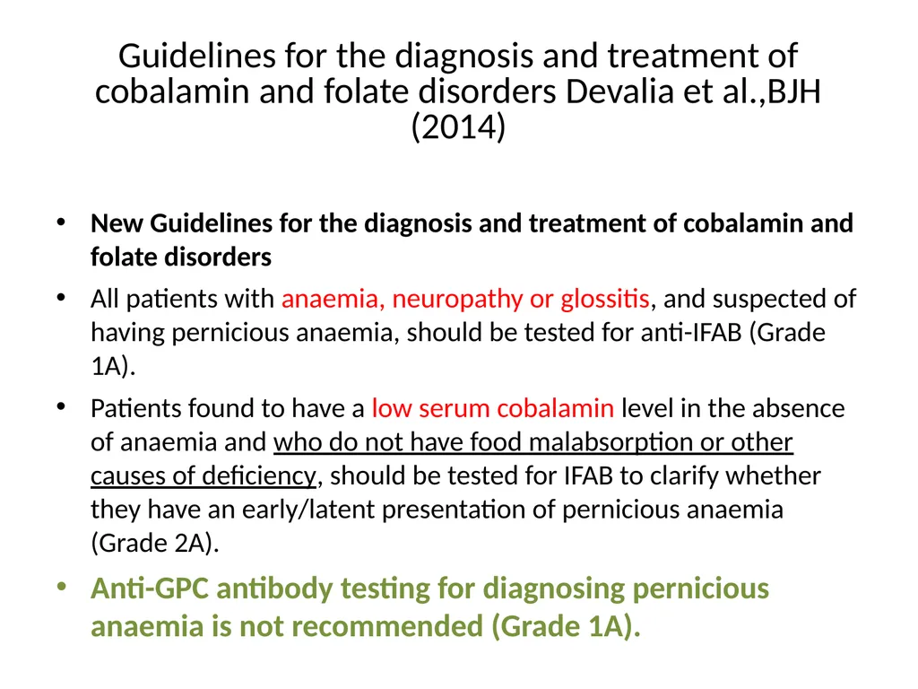 A quick guide to Immunology testing in Pernicious - slide 6 of 9