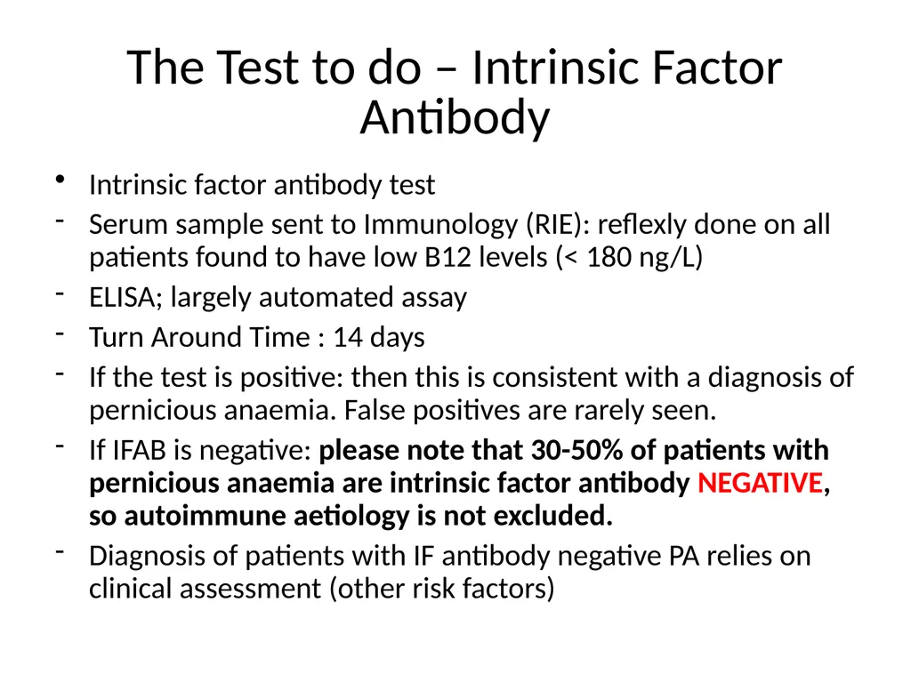 A quick guide to Immunology testing in Pernicious - slide 3 of 9