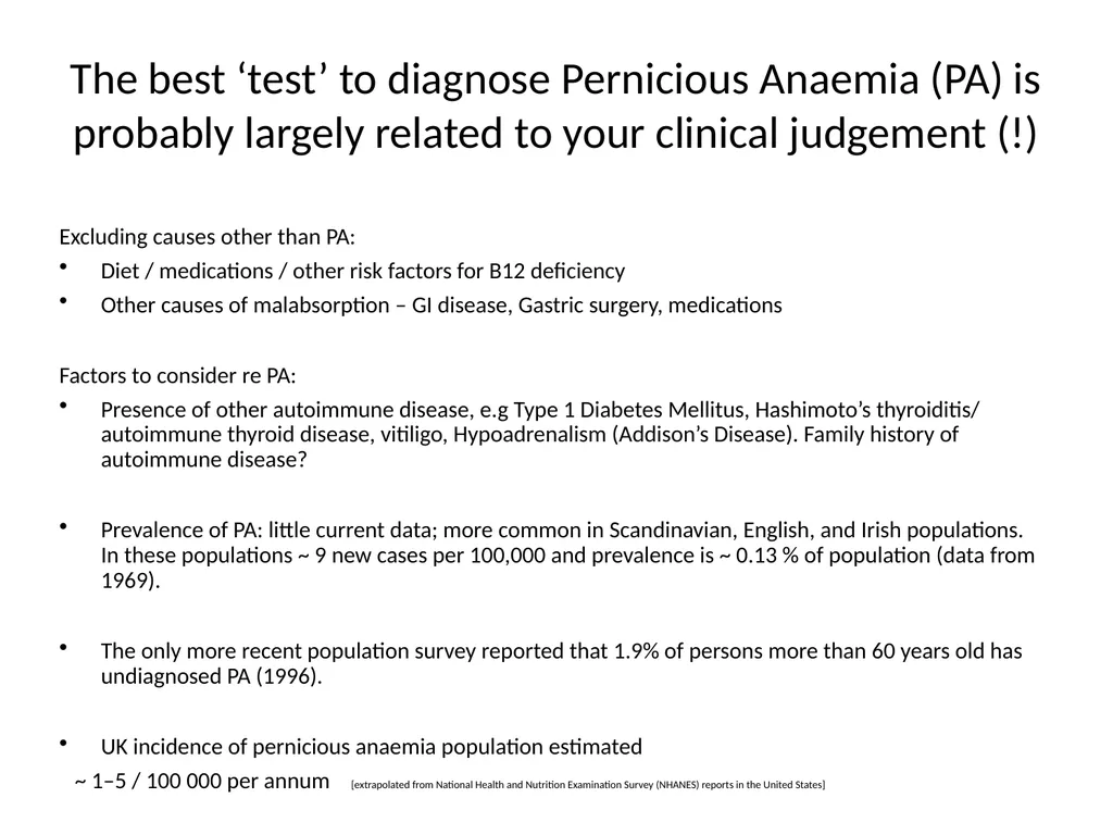A quick guide to Immunology testing in Pernicious - slide 2 of 9