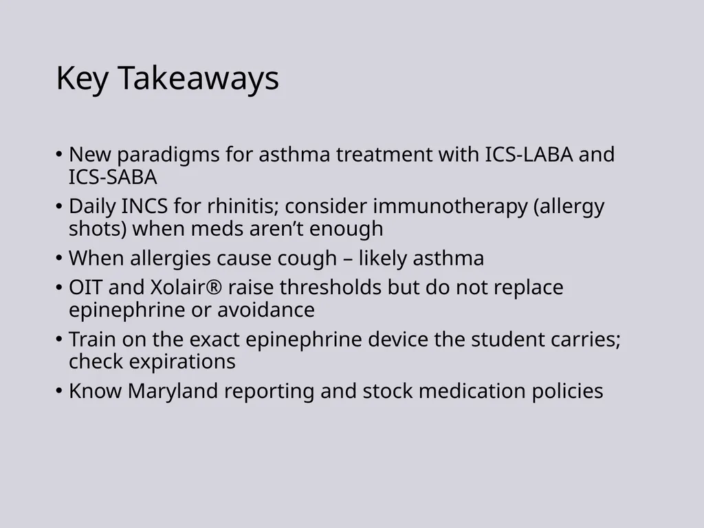 Update on Pediatric Allergy & Immunology Focus on - slide 45 of 47