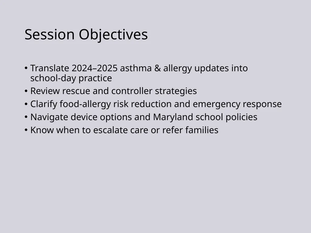 Update on Pediatric Allergy & Immunology Focus on - slide 3 of 47