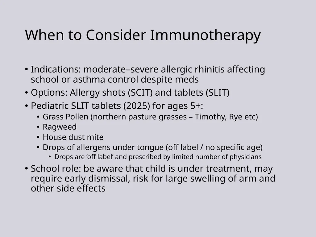 Update on Pediatric Allergy & Immunology Focus on - slide 26 of 47