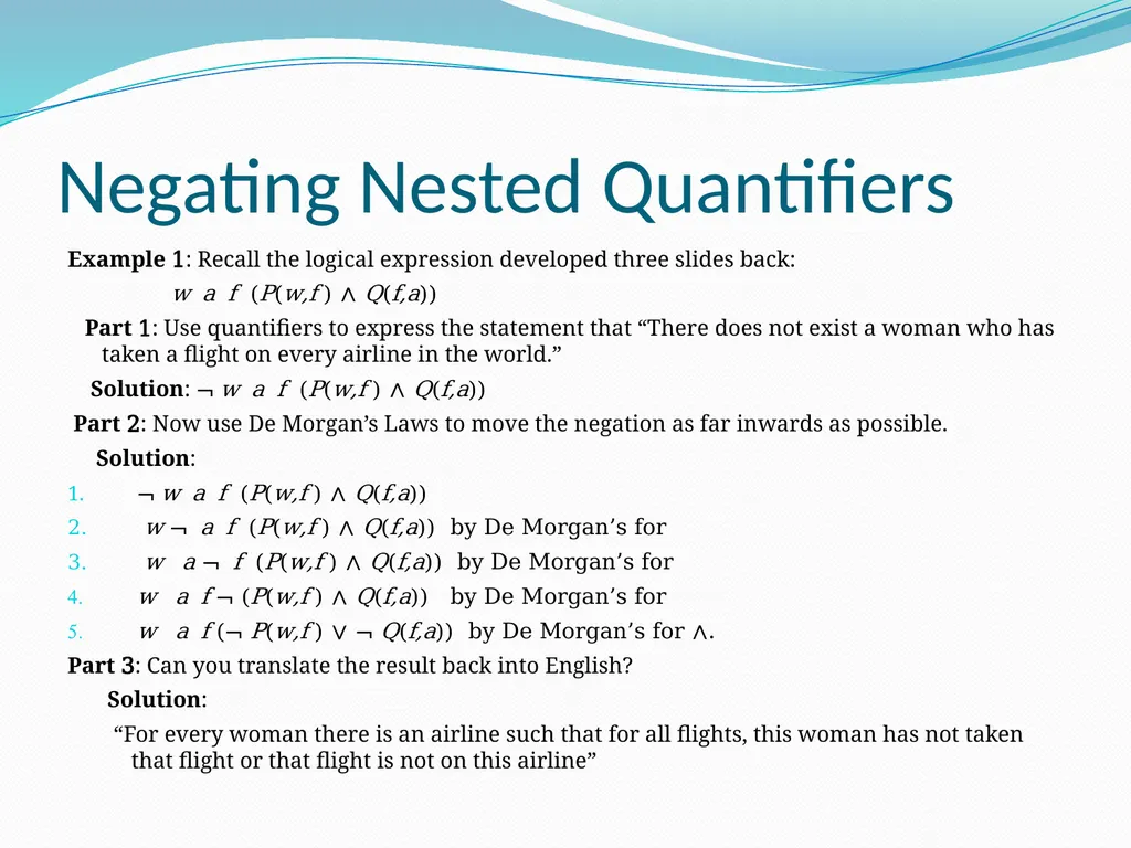 The Foundations: Logic and Proofs Chapter 1, Part - slide 54 of 57