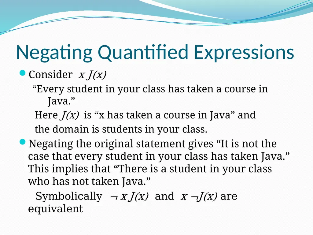 The Foundations: Logic and Proofs Chapter 1, Part - slide 22 of 57