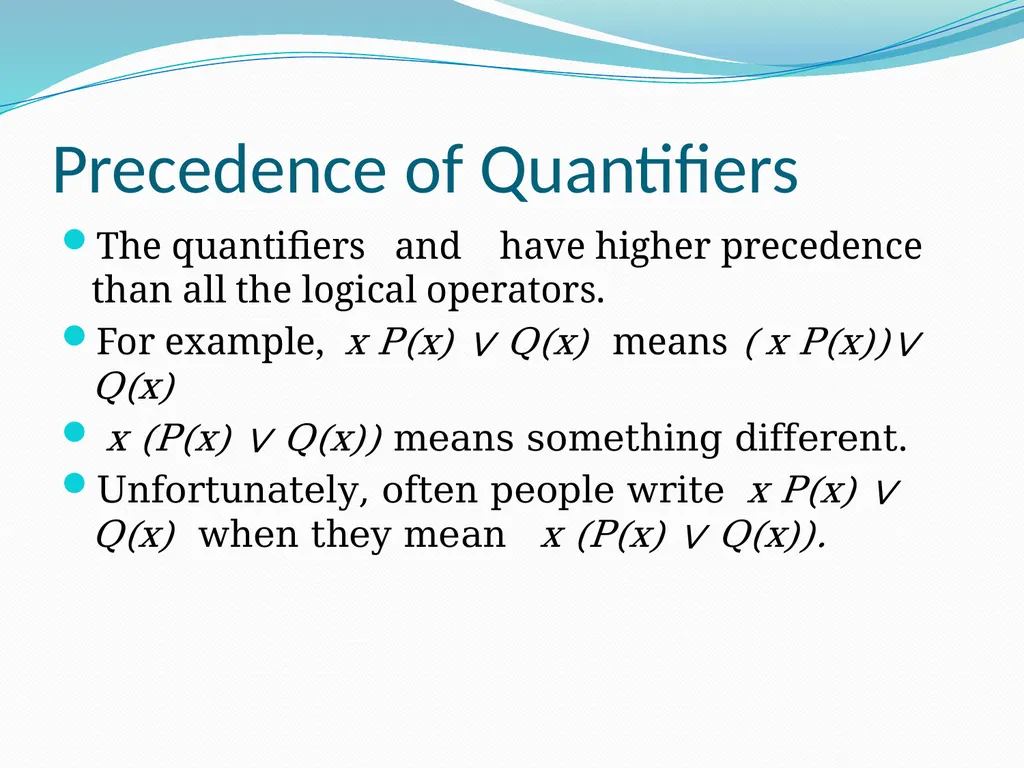 The Foundations: Logic and Proofs Chapter 1, Part - slide 16 of 57