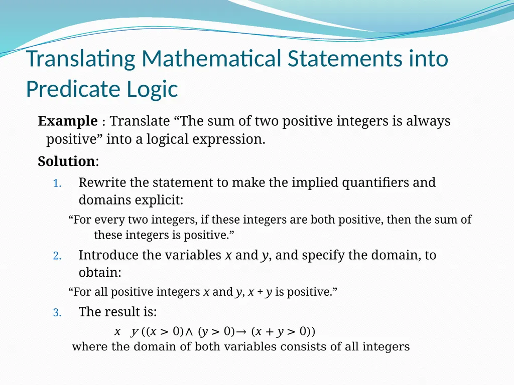 The Foundations: Logic and Proofs Chapter 1, Part - slide 50 of 57