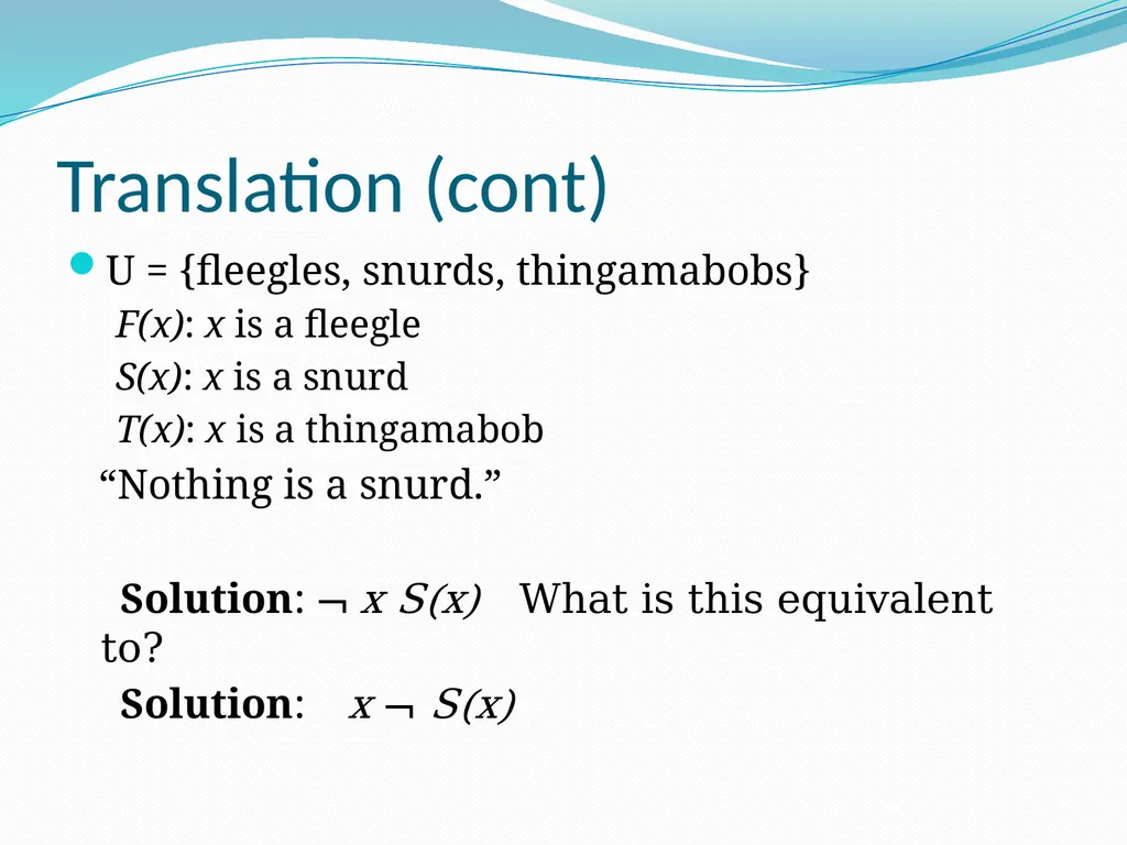 The Foundations: Logic and Proofs Chapter 1, Part - slide 27 of 57