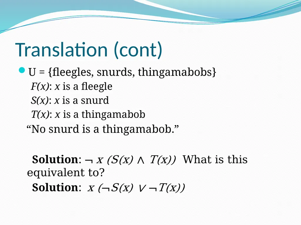 The Foundations: Logic and Proofs Chapter 1, Part - slide 30 of 57