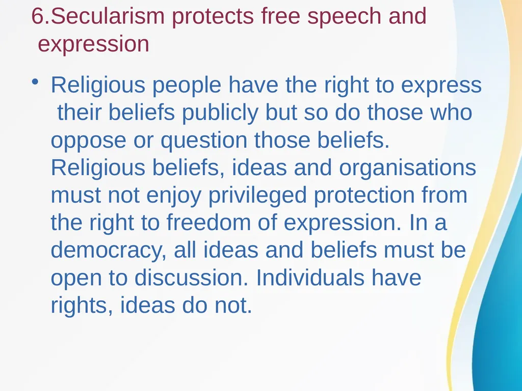SECULARISM POWERPOINT PRESENTATION ON SECULARISM - slide 13 of 21
