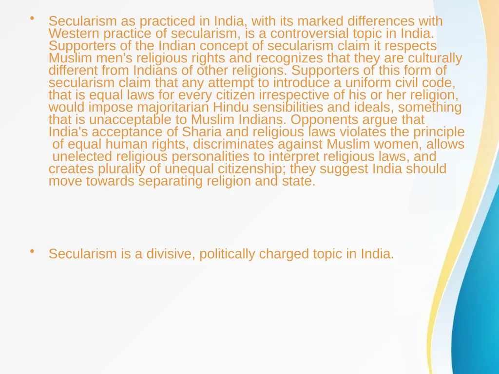 SECULARISM POWERPOINT PRESENTATION ON SECULARISM - slide 17 of 21