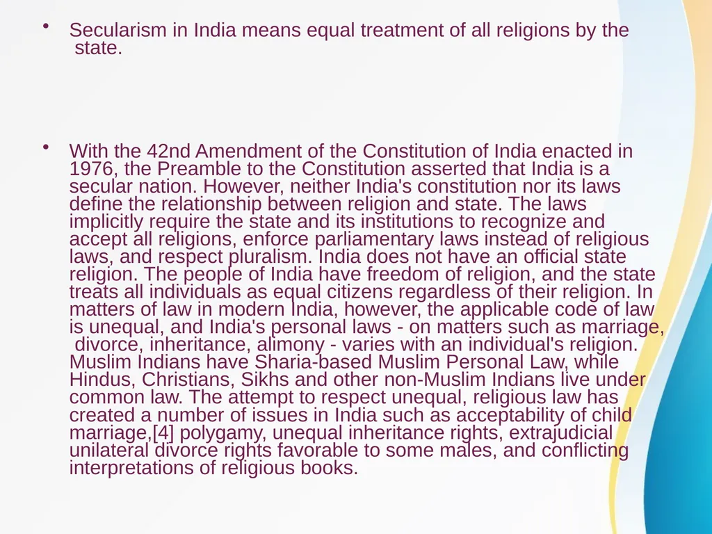 SECULARISM POWERPOINT PRESENTATION ON SECULARISM - slide 16 of 21