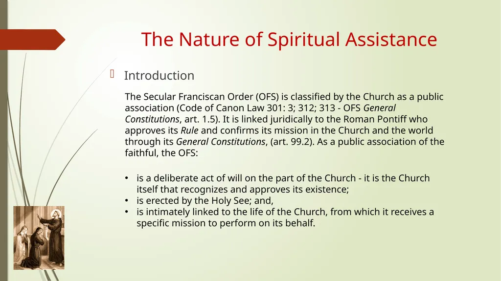 The Nature of Spiritual Assistance to the Secular - slide 3 of 30