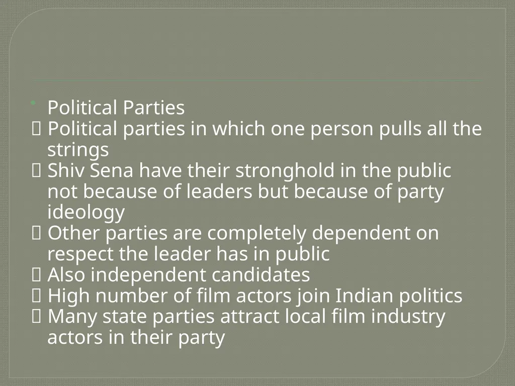 POLITICAL PARTY SYSTEM IN INDIA Dr. Pranami Laskar - slide 12 of 12
