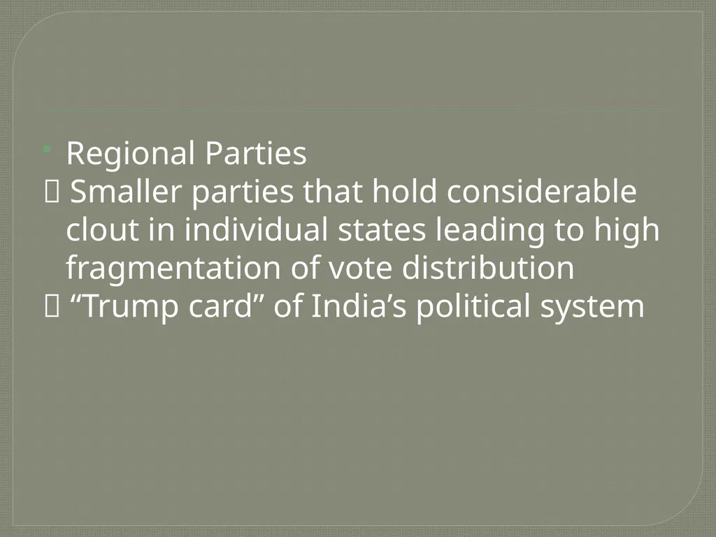 POLITICAL PARTY SYSTEM IN INDIA Dr. Pranami Laskar - slide 11 of 12