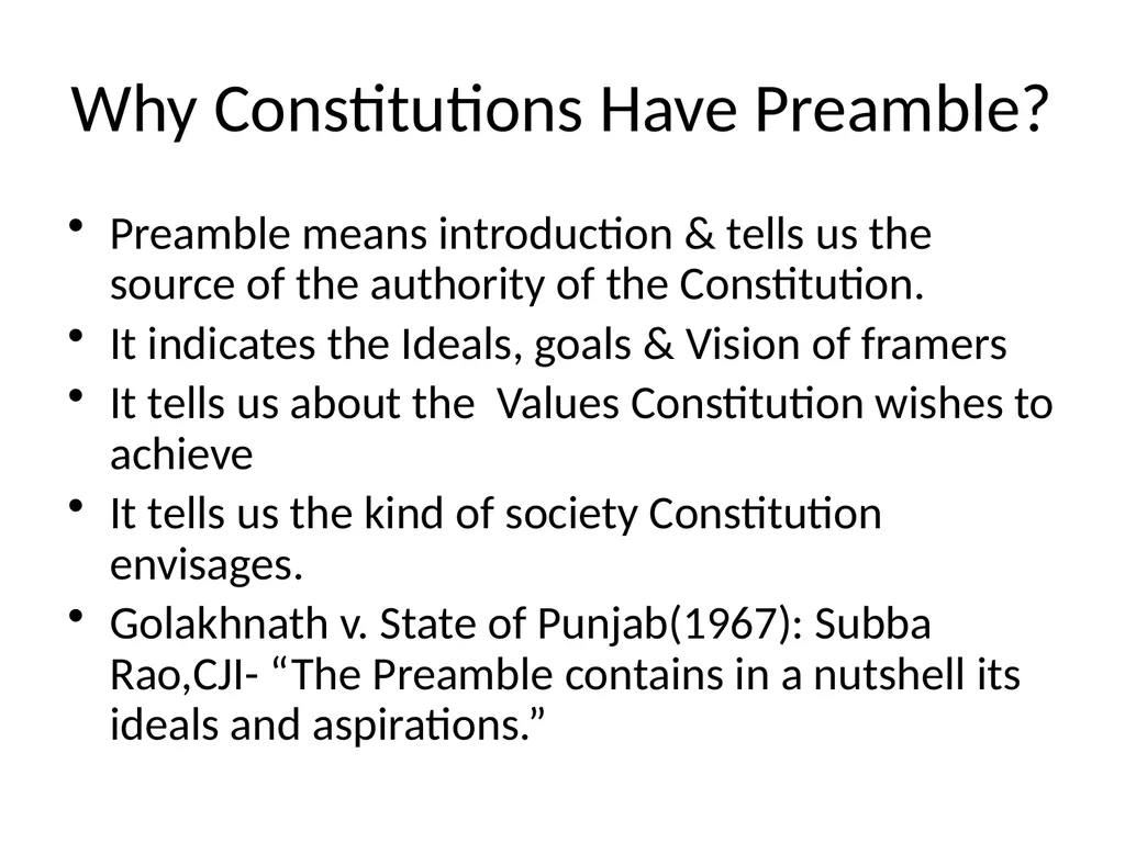 Preamble of Indian Constitution Paste preamble Why - slide 2 of 15