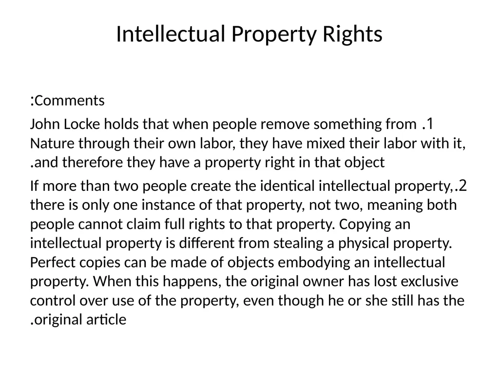 Intellectual Property Rights - Software ownership - slide 3 of 12