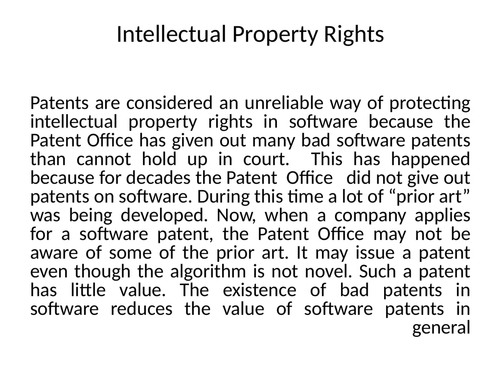 Intellectual Property Rights - Software ownership - slide 6 of 12