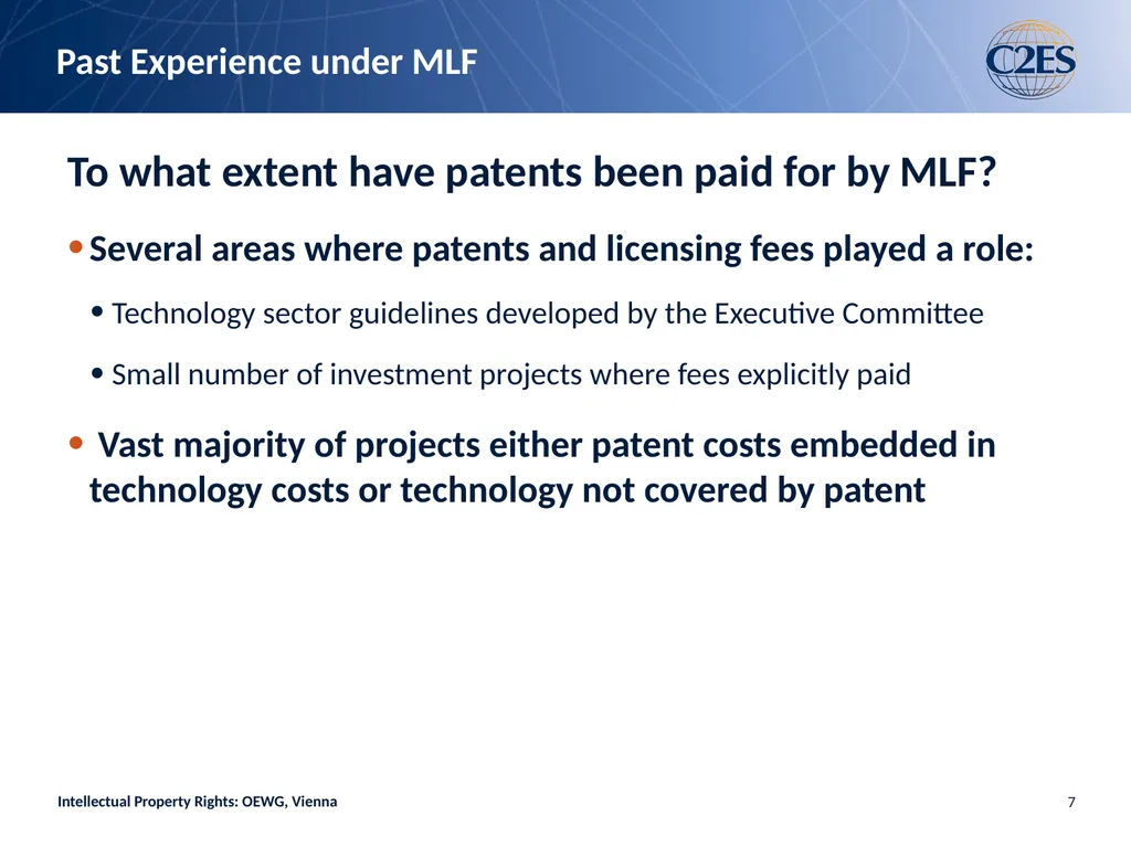 Intellectual Property Rights and Limits on HFCs: - slide 7 of 20