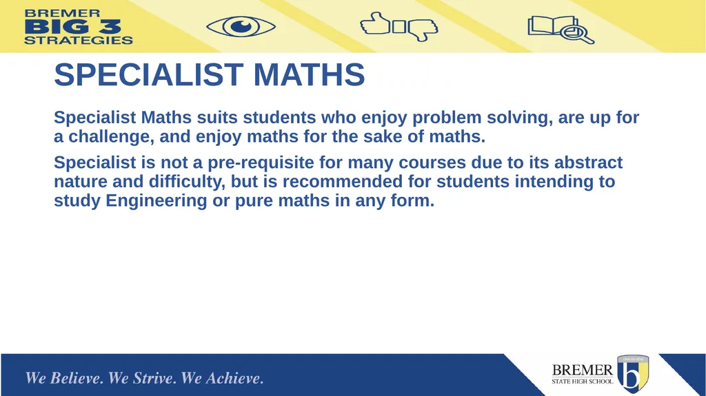 Bremer State High School Mathematics Subjects for - slide 12 of 13
