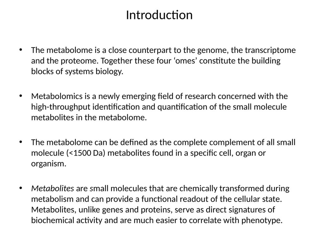 Current Progress in computational metabolomics - slide 3 of 33