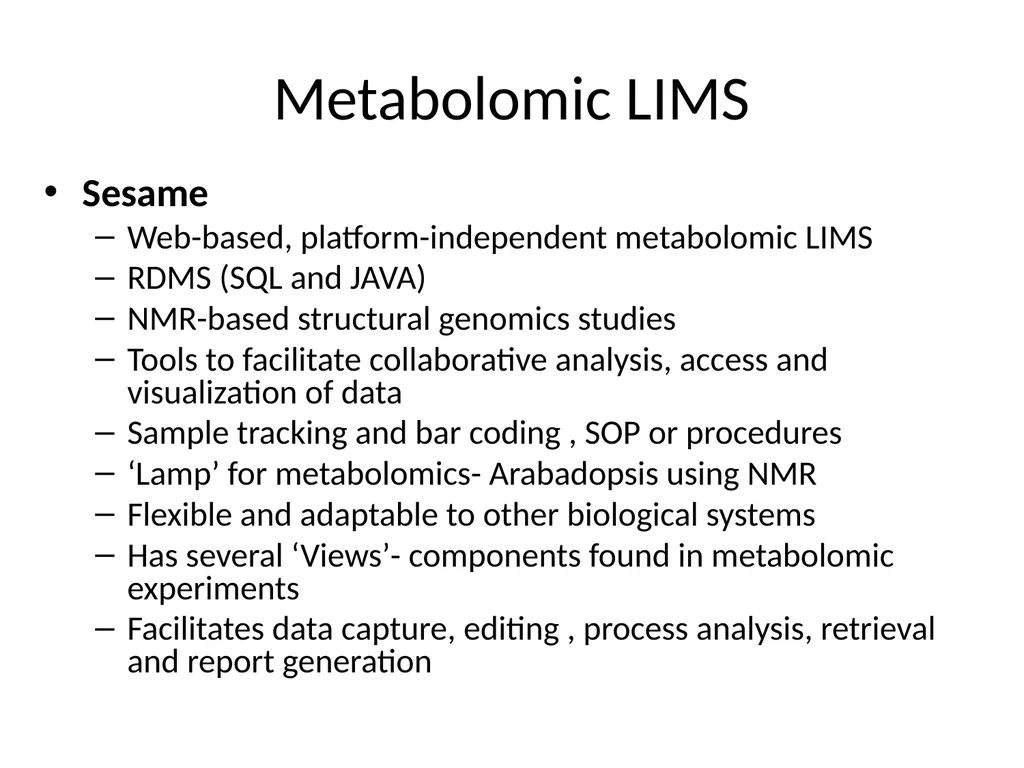Current Progress in computational metabolomics - slide 16 of 33
