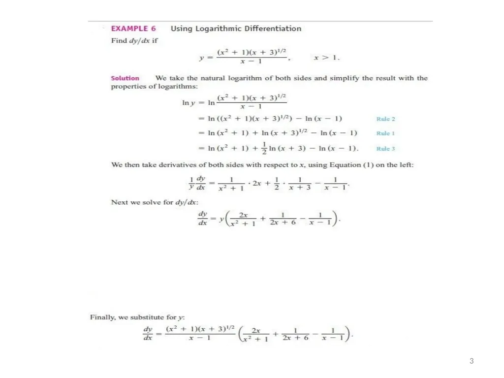 Natural Logarithms 1 2 3 - slide 3 of 3