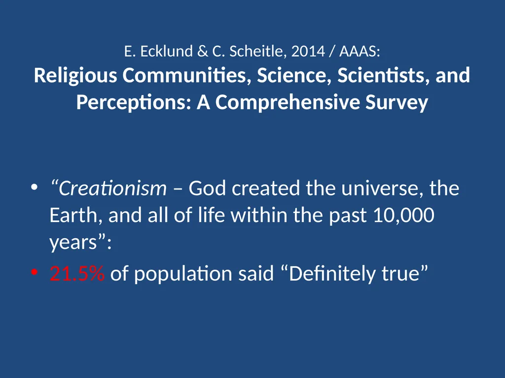 CREATION vs. EVOLUTION: IT’S NOT ABOUT SCIENCE - slide 9 of 15