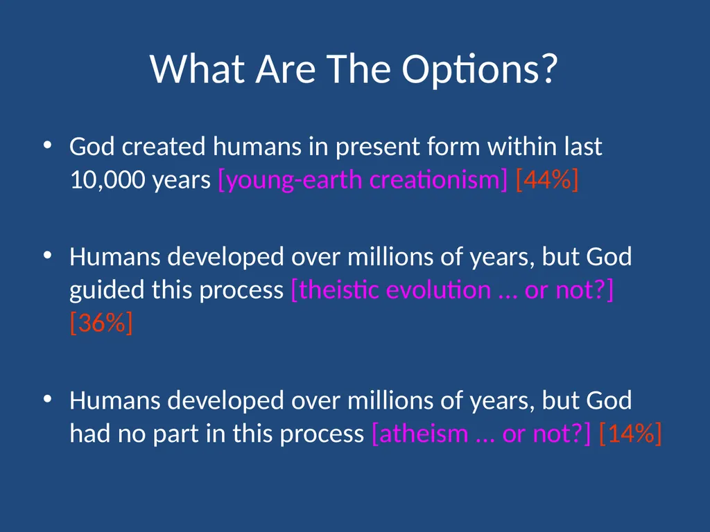 CREATION vs. EVOLUTION: IT’S NOT ABOUT SCIENCE - slide 7 of 15