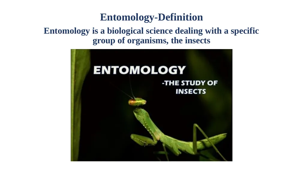 Topic: Introduction and History of Entomology II - slide 2 of 10