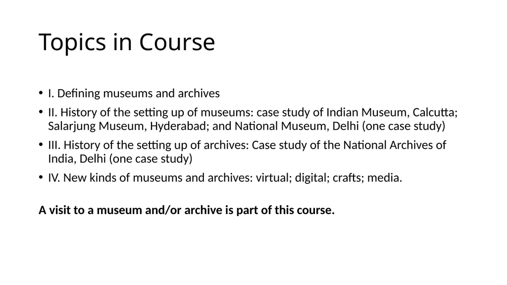 SEC IV: Archives and Museums BA PROG Third Year - slide 2 of 6