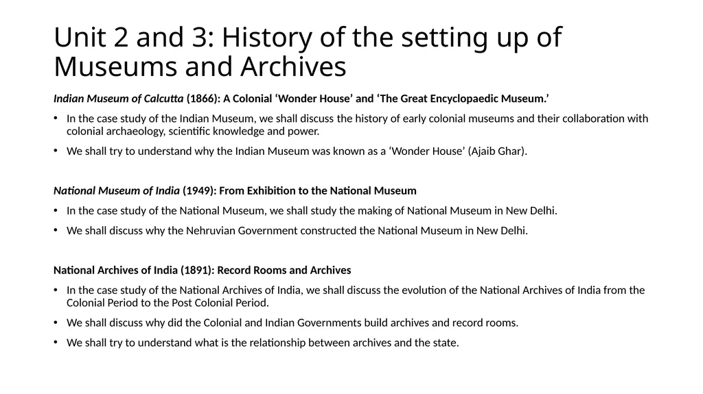 SEC IV: Archives and Museums BA PROG Third Year - slide 4 of 6