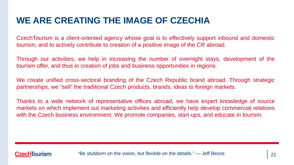 Strategy of the CzechTourism Agency and Czech - slide 21 of 40