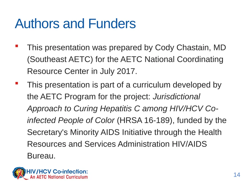 July 2017 Lesson 2: Acute Hepatitis C Virus - slide 14 of 15