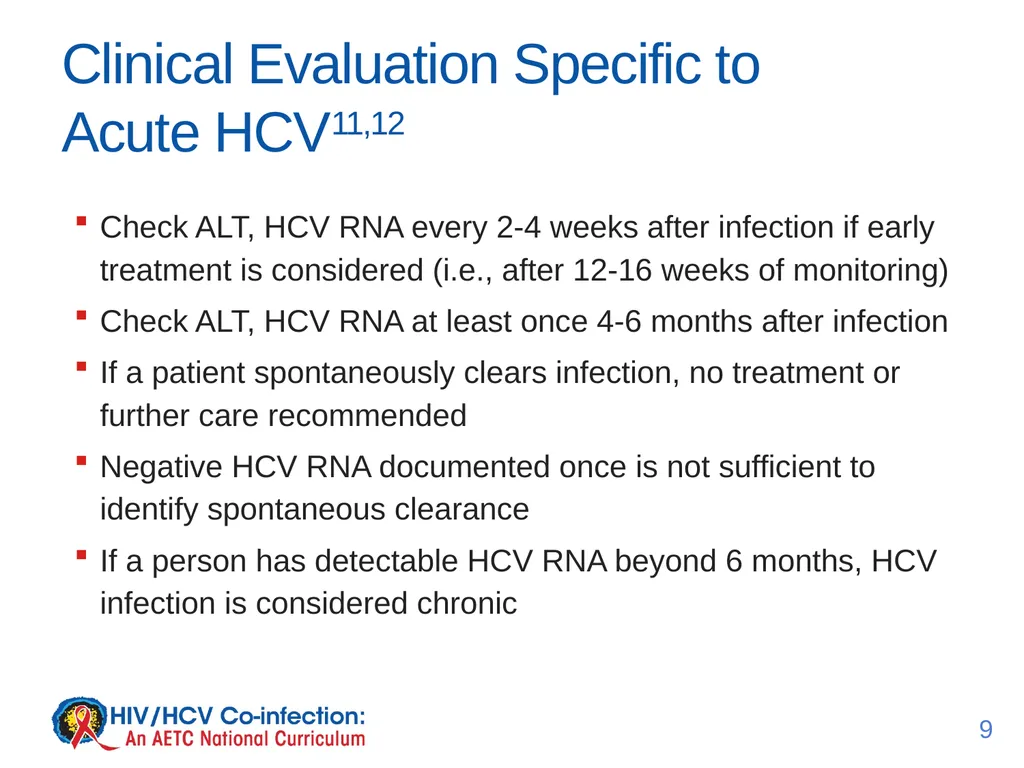 July 2017 Lesson 2: Acute Hepatitis C Virus - slide 9 of 15