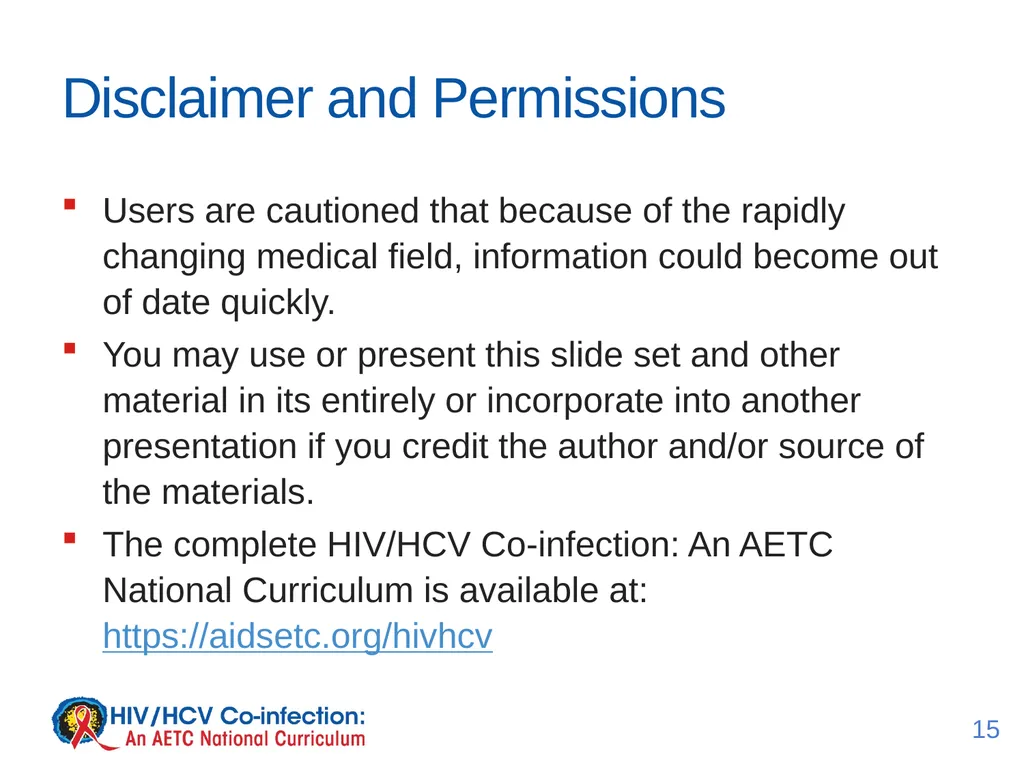 July 2017 Lesson 2: Acute Hepatitis C Virus - slide 15 of 15