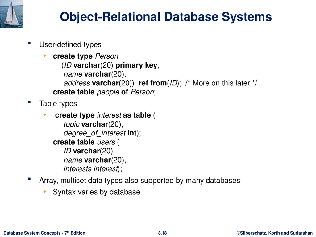 Chapter 8: Complex Data Types Outline - slide 18 of 37