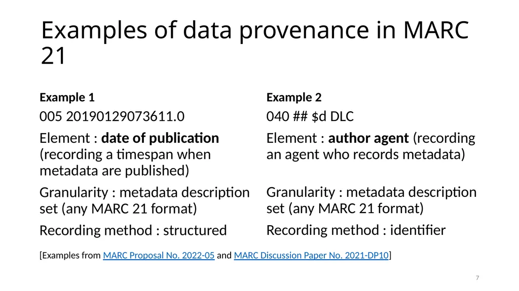 Data Provenance Module 9 1 Navigate the Data - slide 7 of 22