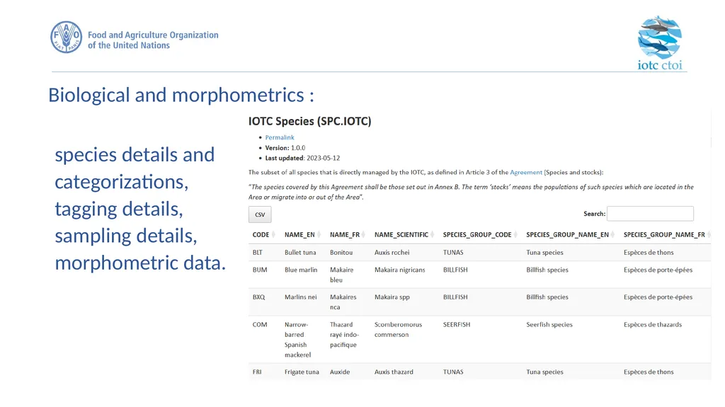 IOTC forms for reporting datasets - slide 9 of 31