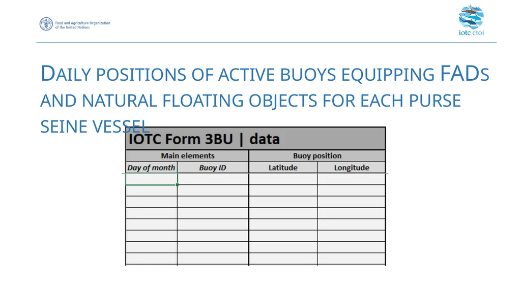 IOTC forms for reporting datasets - slide 26 of 31