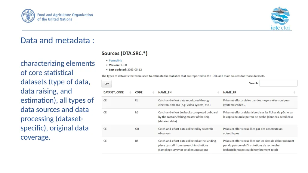 IOTC forms for reporting datasets - slide 10 of 31