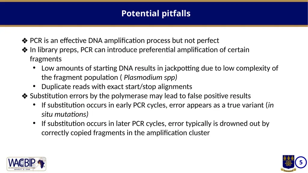 NGS workflows Massively parallel sequencing of - slide 5 of 12