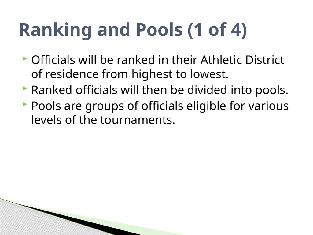 Tournament Officials Selection Process (Revised - slide 19 of 24