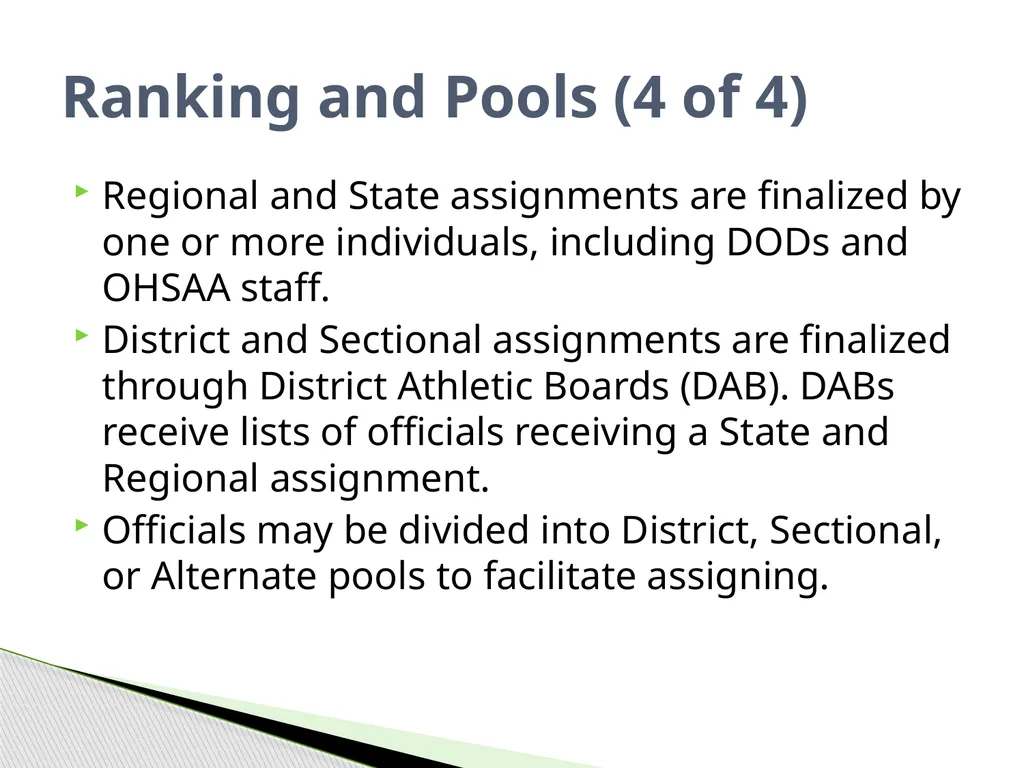 Tournament Officials Selection Process (Revised - slide 22 of 24