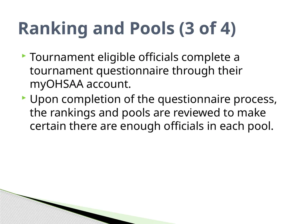 Tournament Officials Selection Process (Revised - slide 21 of 24